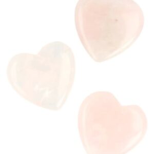 Roze kwarts edelsteen hart 25 mm