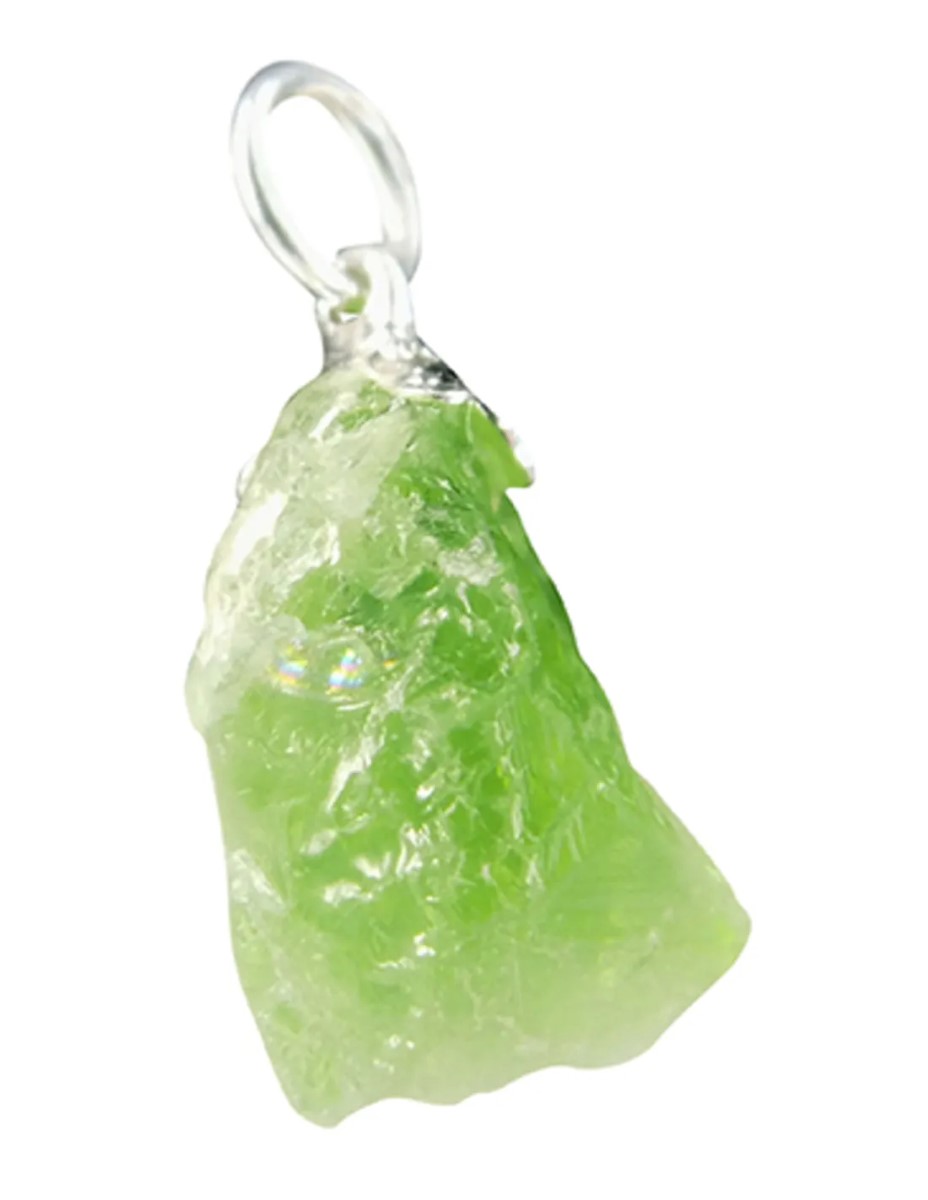 Peridoot ruw edelsteen hanger - Afbeelding 2