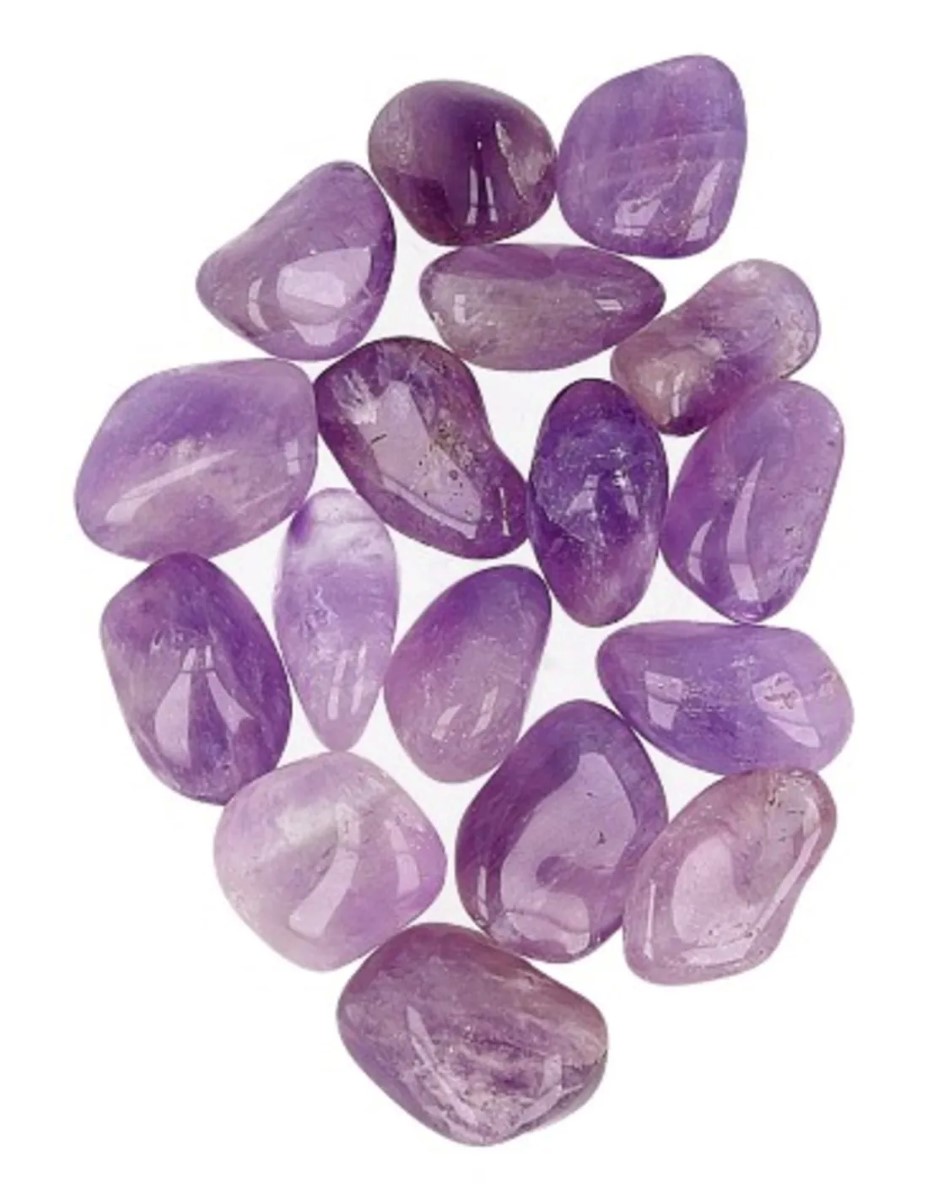 Amethist AB 3 st. trommelstenen ca. 20-30 mm - Afbeelding 2