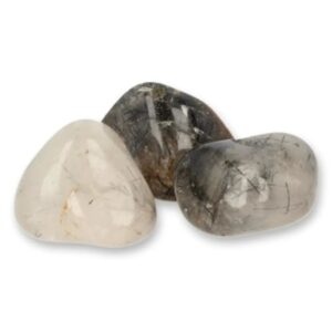 Toermalijnkwarts 150 gr. trommelstenen (mt3)