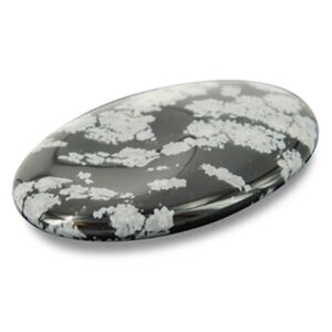 Obsidiaan sneeuwvlok duimsteen