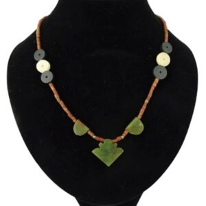Bohemian ketting Jade met punthanger