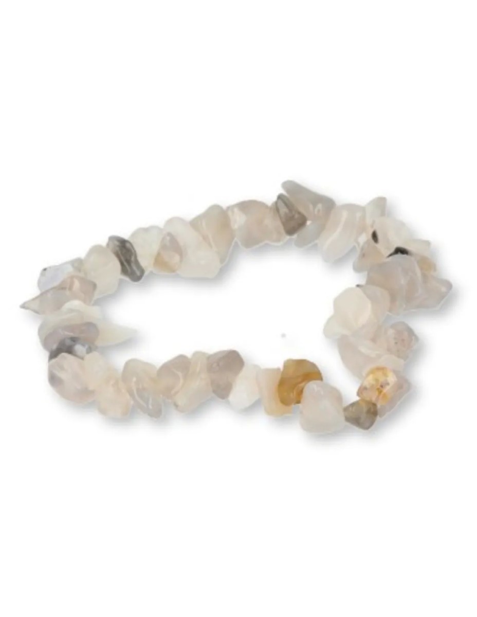 Agaat natuur splitarmband - Afbeelding 2