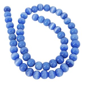 Parelmoer blauw kralen streng (gekleurd) 7 mm