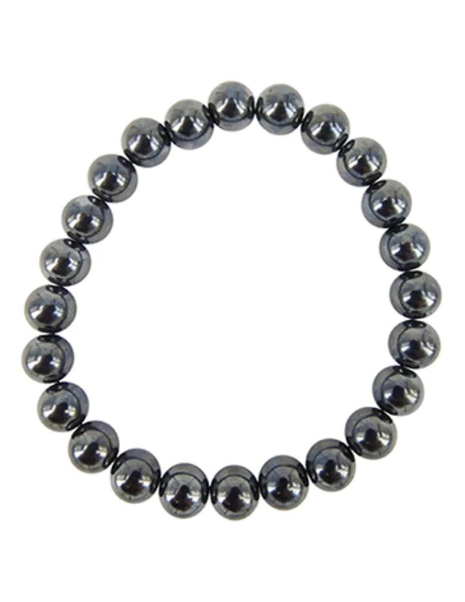Hematiet kralenarmband 8 mm - Afbeelding 2