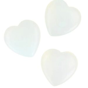 Opaliet edelsteen hart 25 mm (synth)