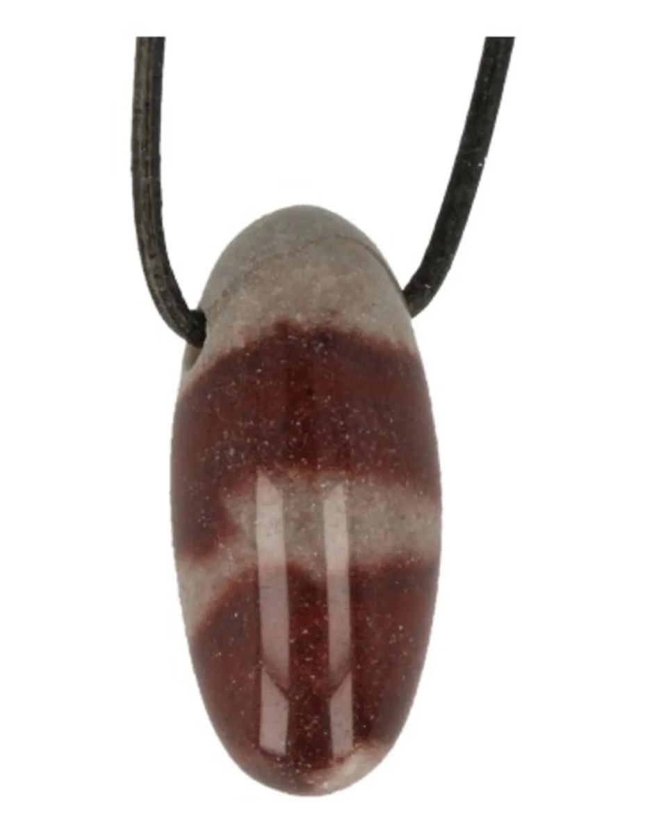 Shiva lingham hanger aan leren koord - Afbeelding 3