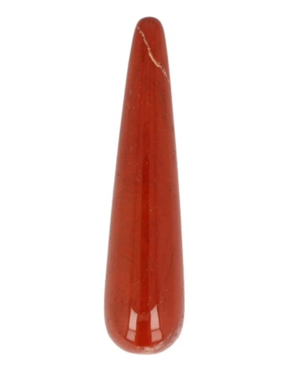 Jaspis rood massage griffel 7,5 cm - Afbeelding 4