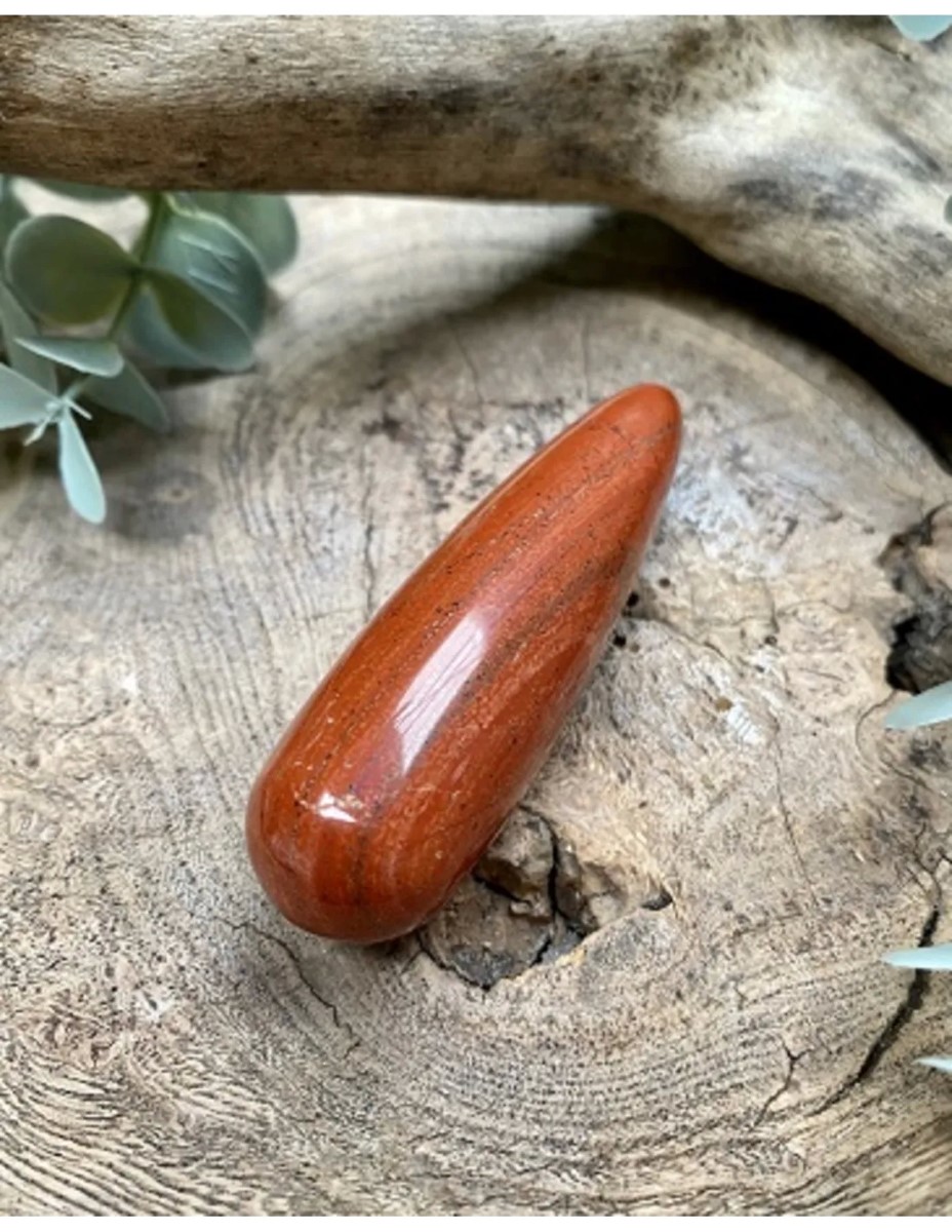Jaspis rood massage griffel 7,5 cm - Afbeelding 6