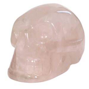 Roze kwarts edelsteen schedel 75 mm
