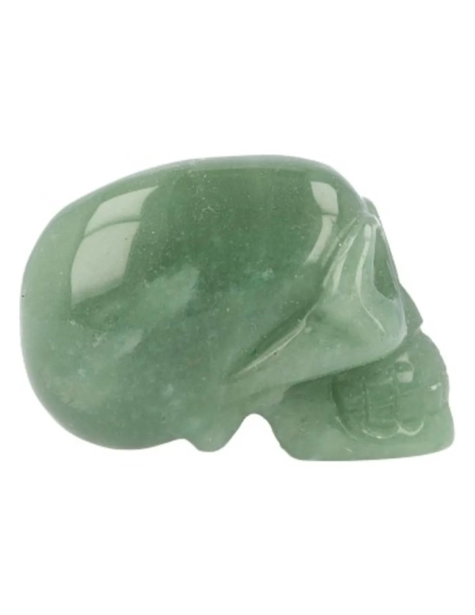 Aventurijn groen traveler schedel 60 mm - Afbeelding 3