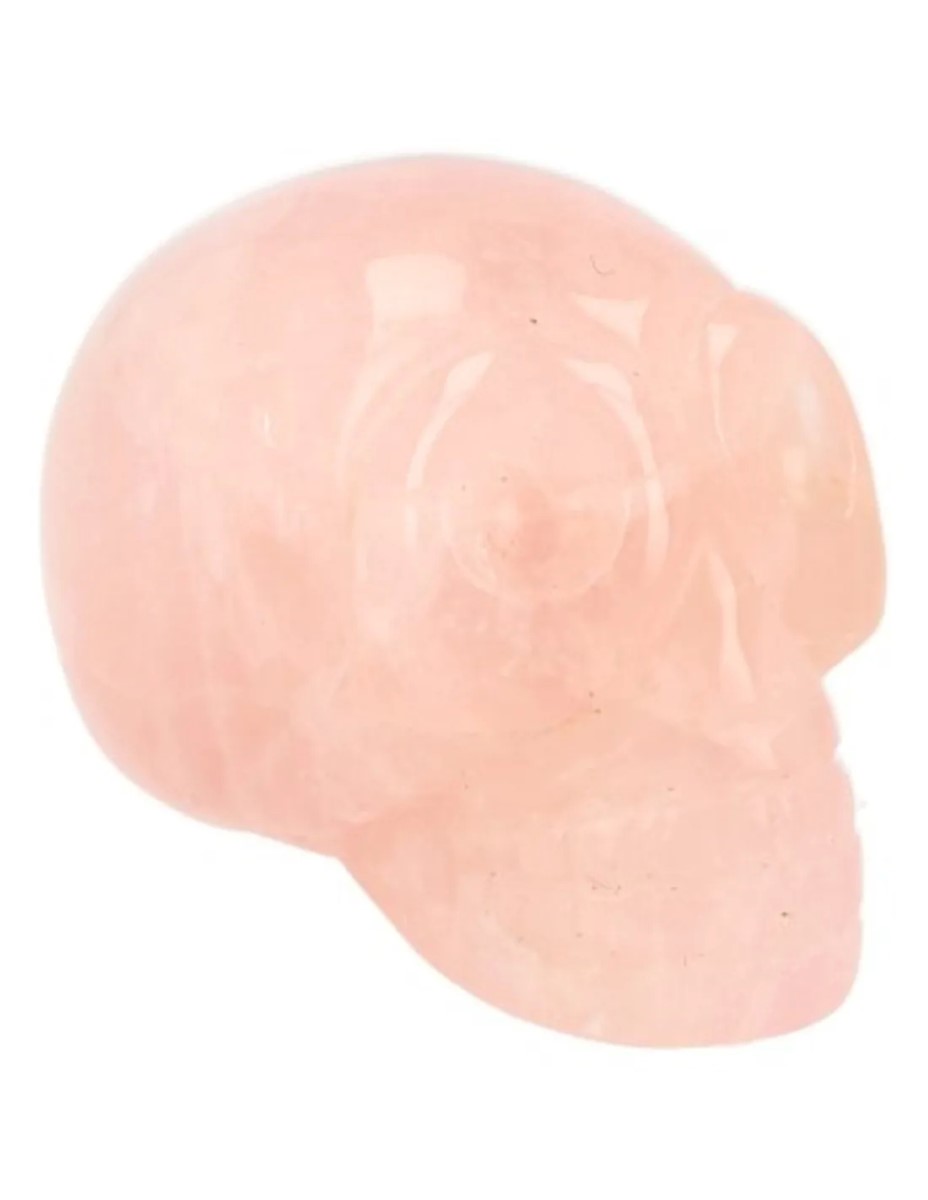 Roze kwarts traveler schedel 40 mm - Afbeelding 2