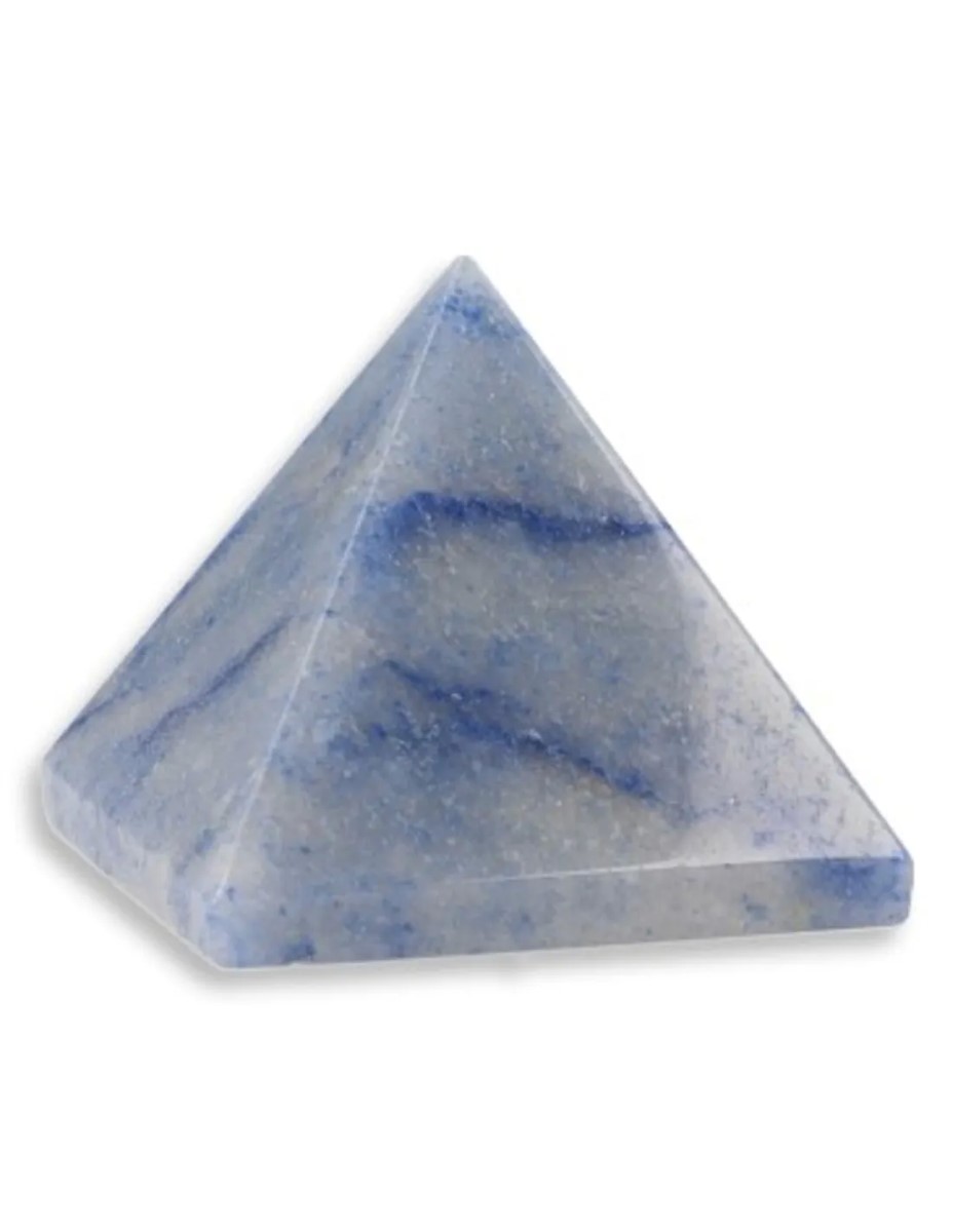 Blauwe kwarts piramide 25 mm edelsteen - Afbeelding 2