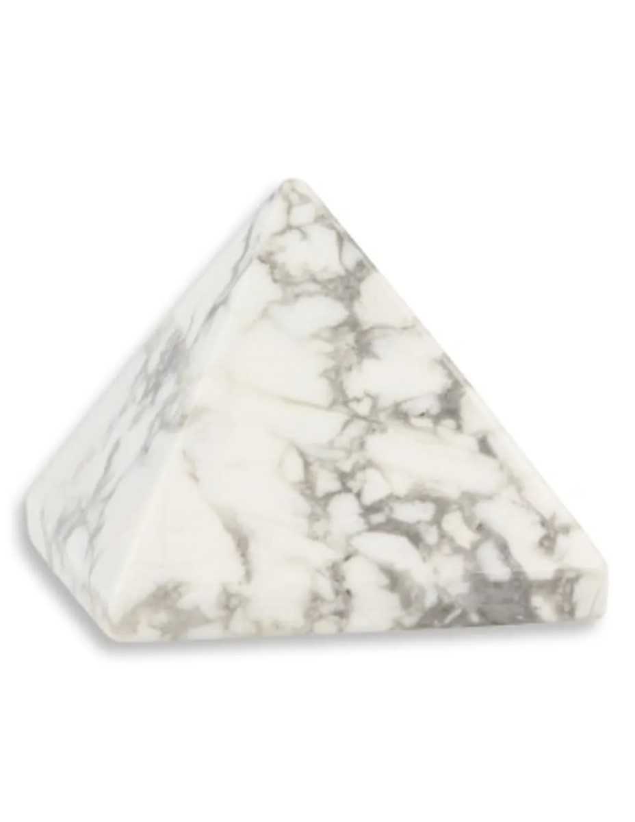Howliet wit edelsteen piramide 25 mm - Afbeelding 2