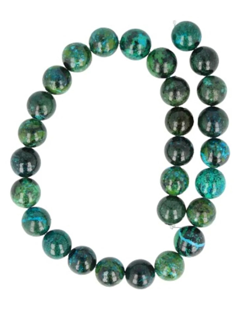 Chrysokolla kralen streng 15 mm