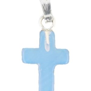 Opaliet kruis hanger 14 mm (synth)
