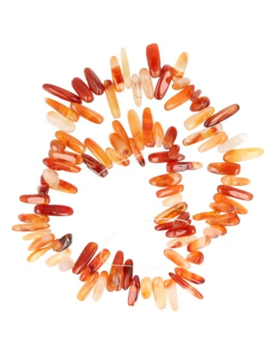 Carneool longdrop kralen streng - Afbeelding 2