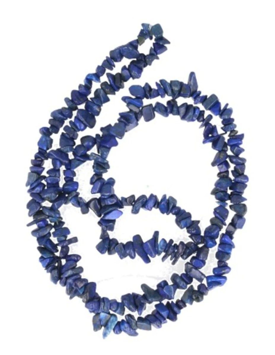 Lapis Lazuli split kralen streng - Afbeelding 2
