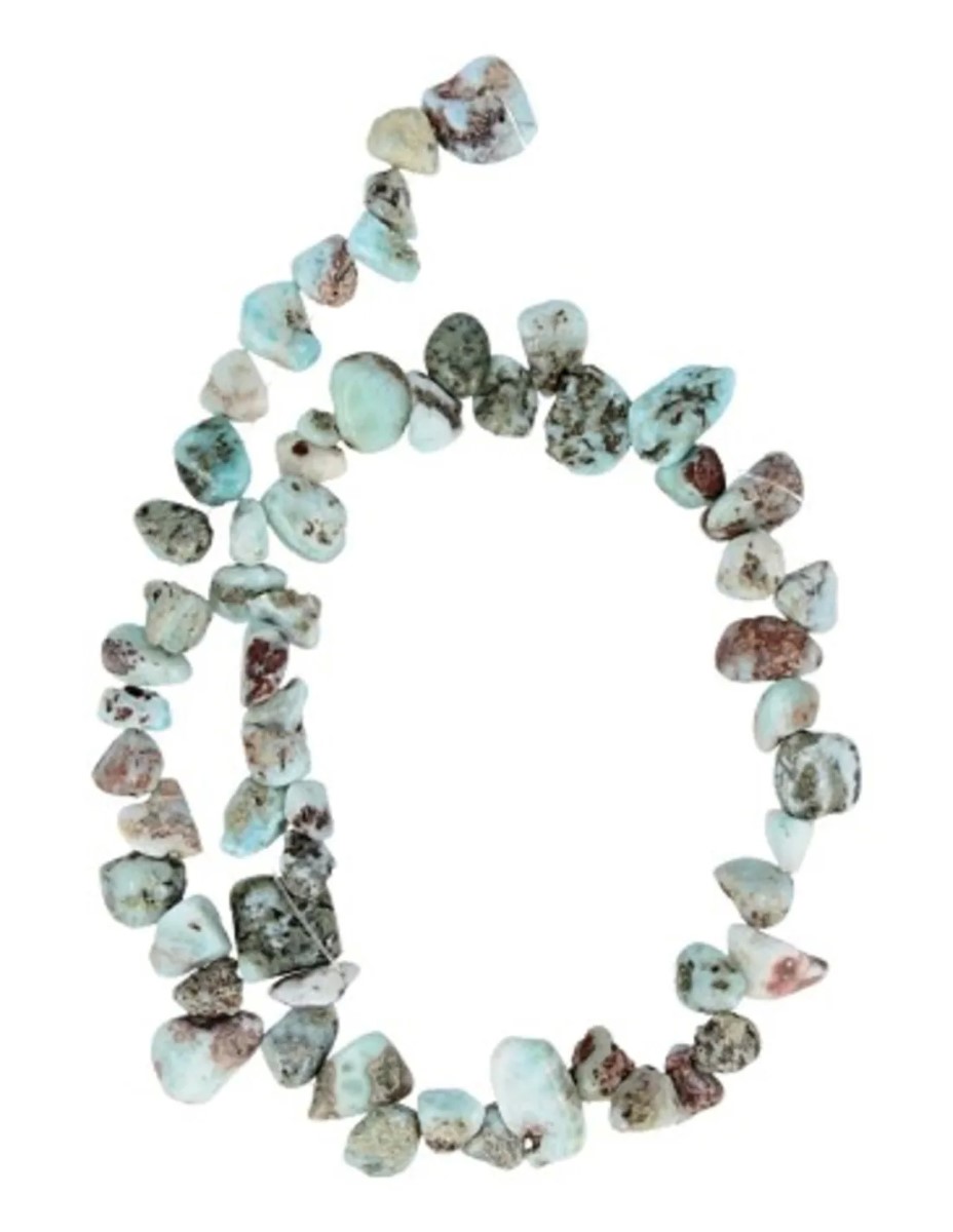 Larimar nugget kralen streng - Afbeelding 2
