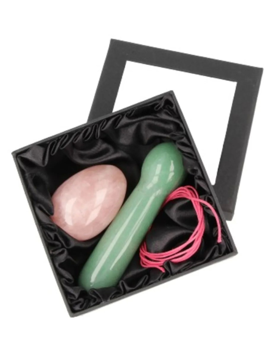 Yoni massage set Roze kwarts / Aventurijn groen - Afbeelding 5