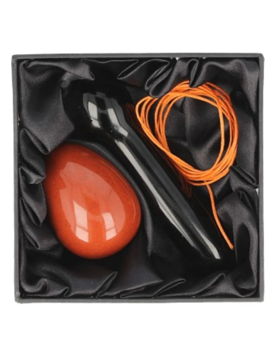 Yoni massage set Jaspis / Obsidiaan