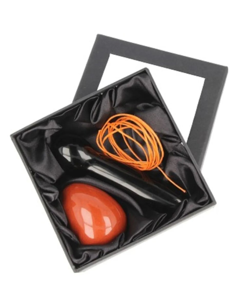 Yoni massage set Jaspis / Obsidiaan - Afbeelding 2