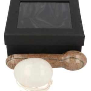 Yoni massage set Bergkristal / Rhodoniet