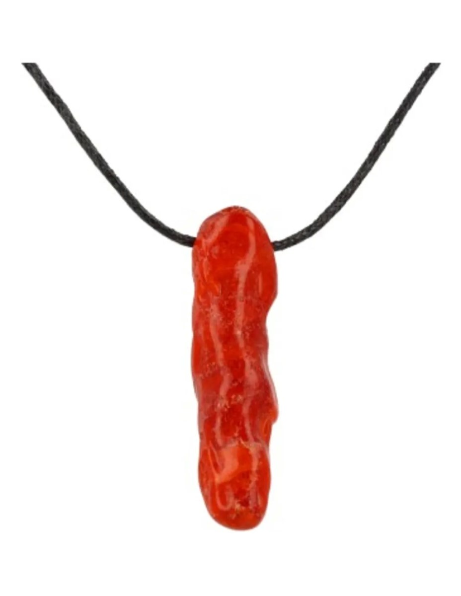 Chili Koraal hanger aan waskoord (imitatie) - Afbeelding 5