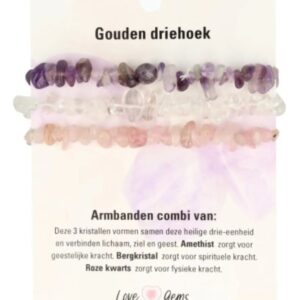 Splitarmband combi Gouden driehoek