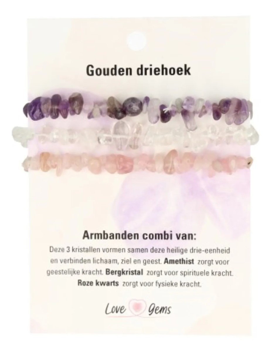 Splitarmband combi Gouden driehoek
