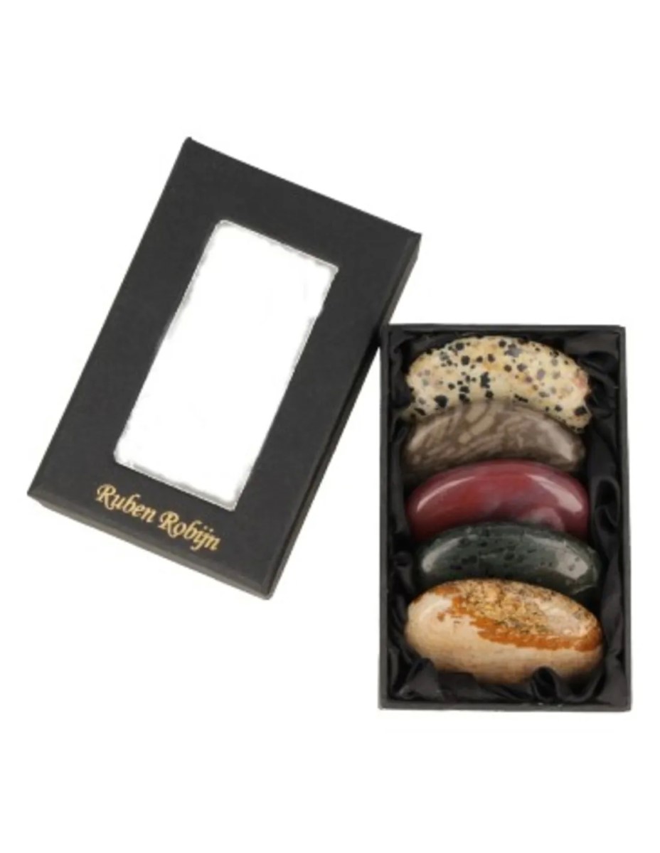 Jaspis oplegstenen massage set - Afbeelding 5