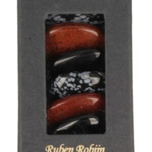 Obsidiaan oplegstenen massage set