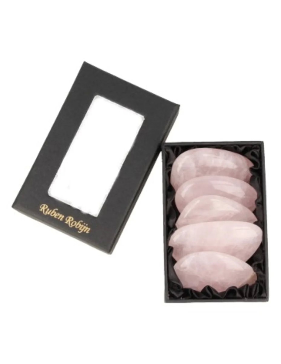 Roze kwarts oplegstenen massage set - Afbeelding 5