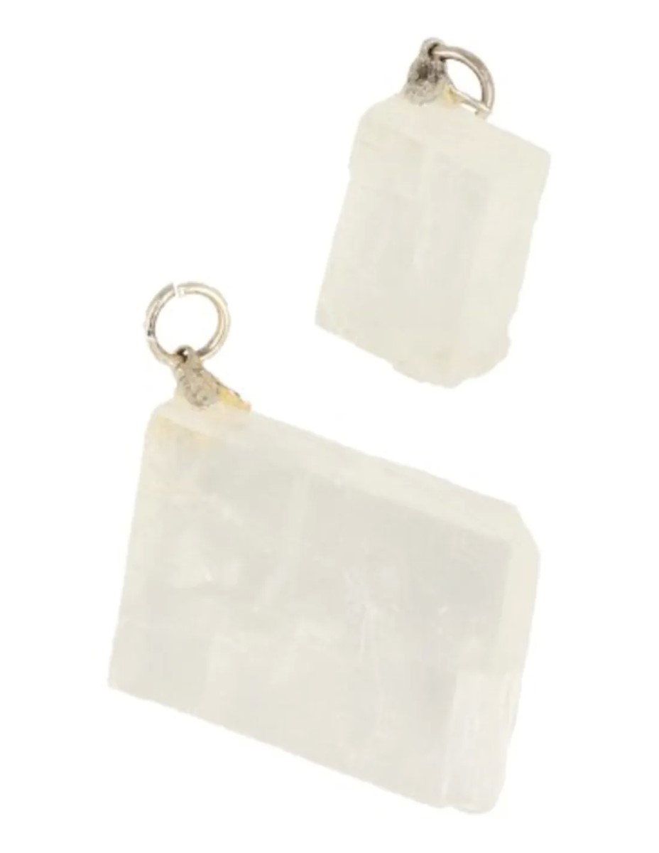 Calciet wit ruw edelsteen hanger - Afbeelding 4