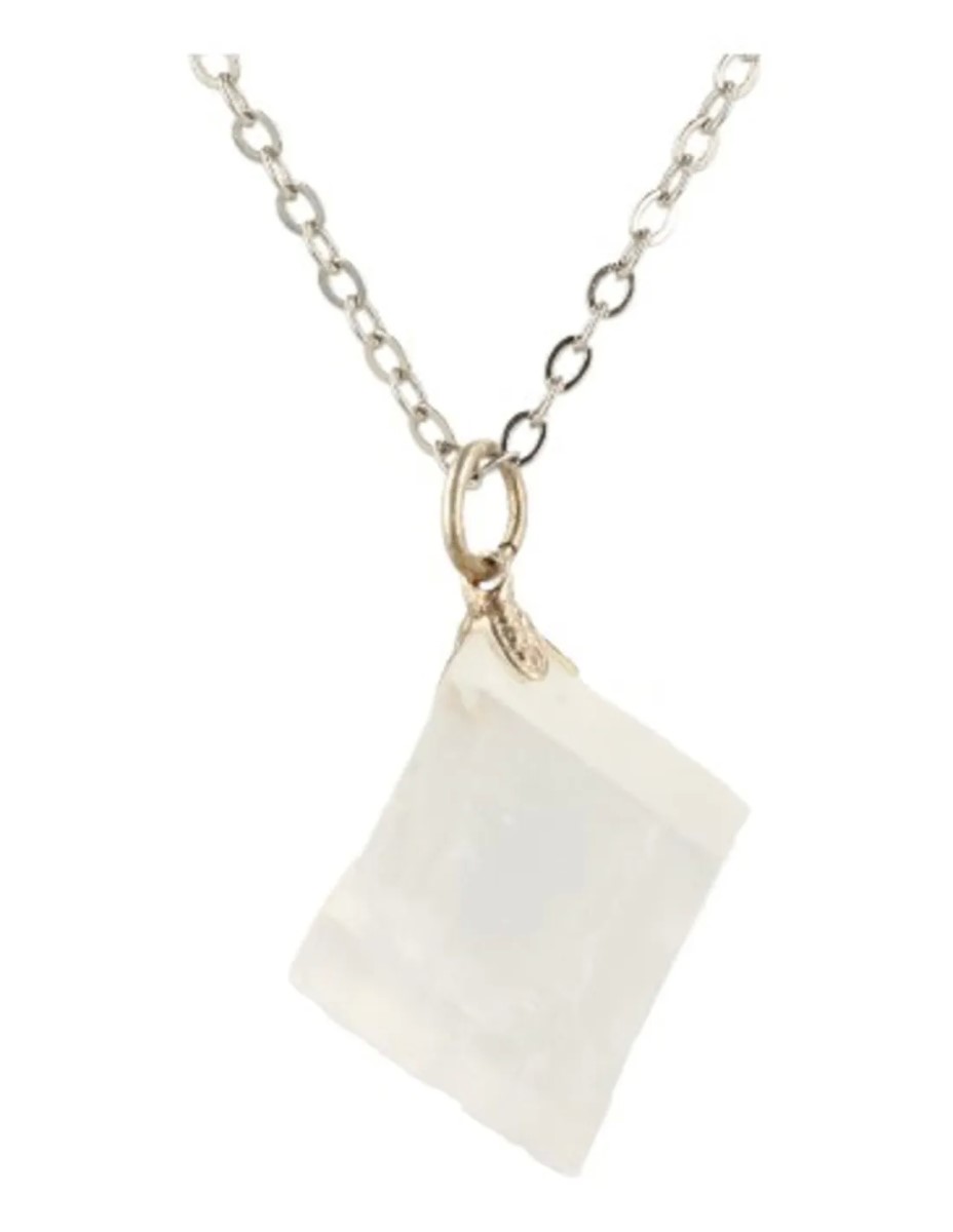 Calciet wit ruw edelsteen hanger - Afbeelding 3