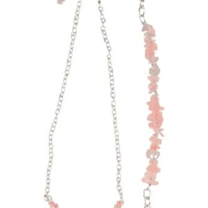Roze kwarts bar ketting