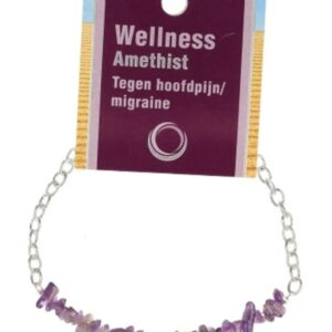Amethist bar armband + kaart