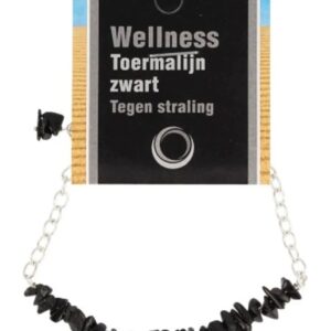 Toermalijn zwart bar armband + kaart