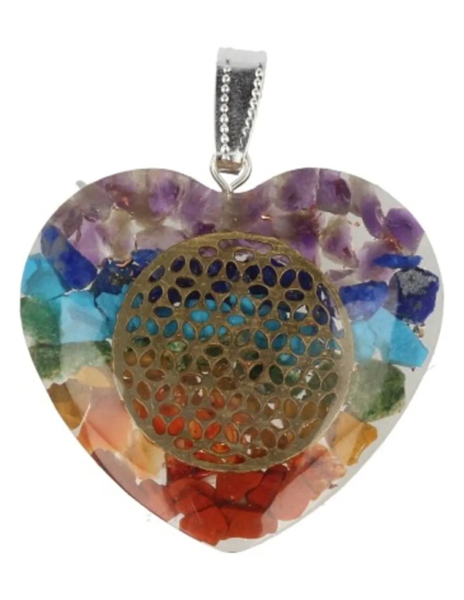 Orgonite Chakra hart hanger - Afbeelding 6