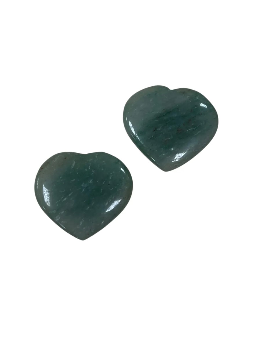 Aventurijn groen edelsteen hart 30 mm - Afbeelding 3