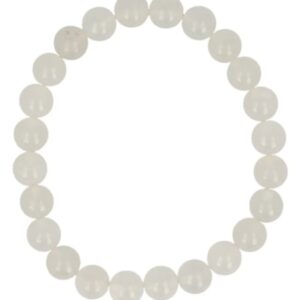 Jade wit kralenarmband 8 mm