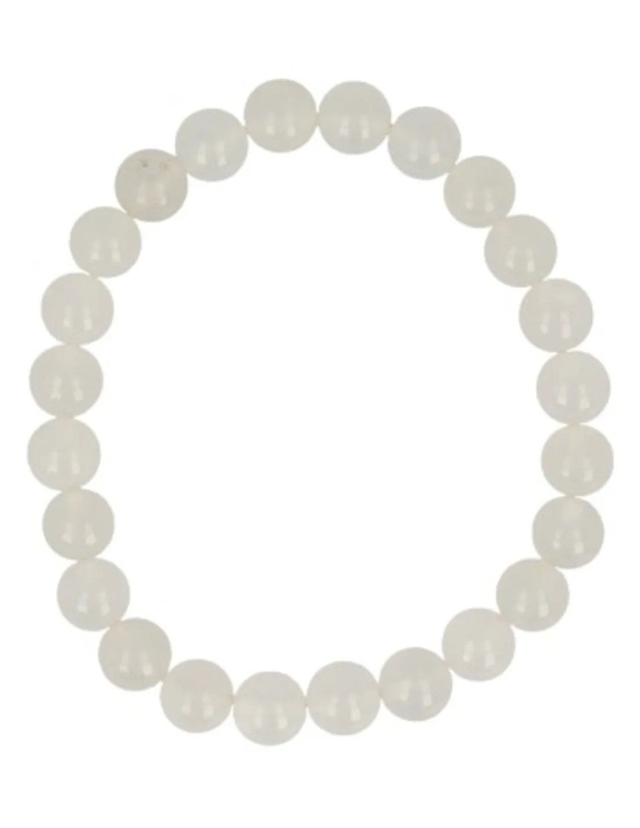 Jade wit kralenarmband 8 mm