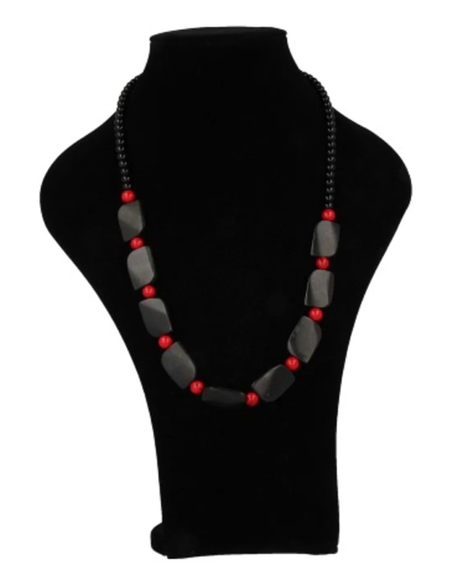 Ketting Onyx / Koraal (imitatie) - Afbeelding 3