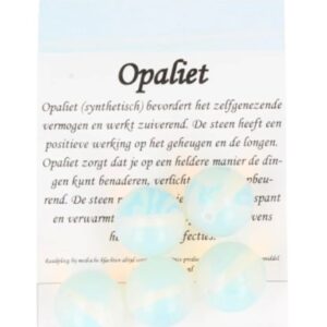 Opaliet kralen 18 mm (synth) - 5 st.