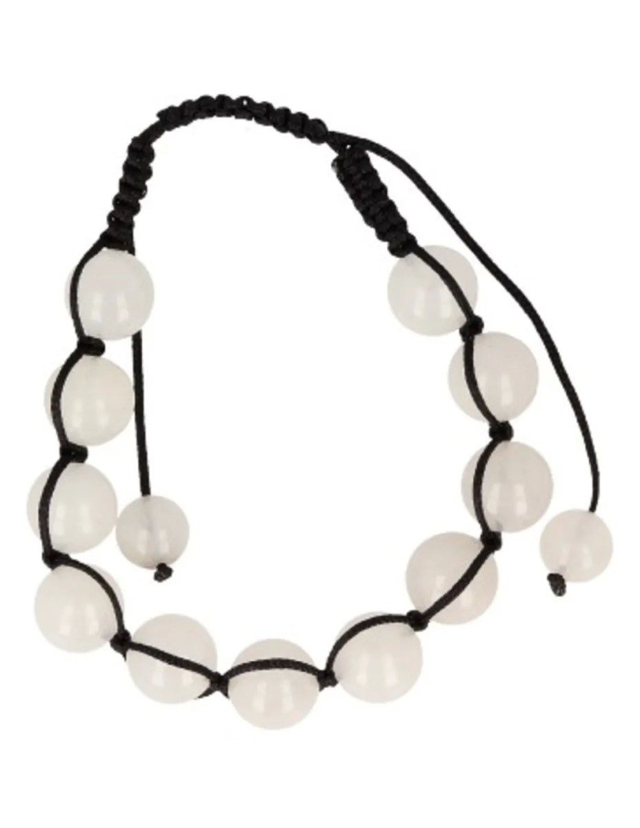 Jade wit shamballa armband 10 mm - Afbeelding 3