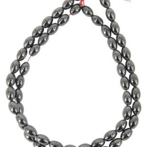 Hematiet kralen streng ovaal 6 mm