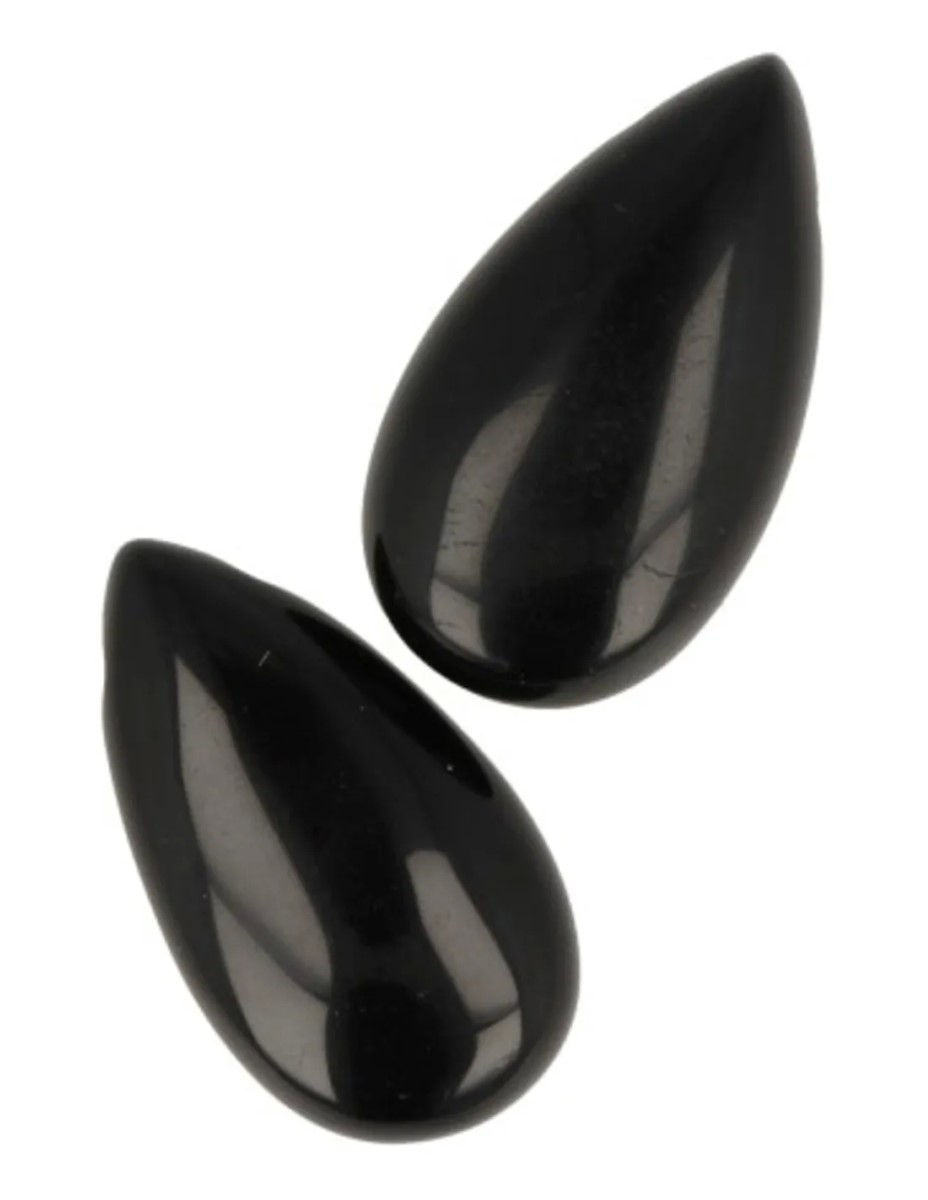 Obsidiaan zwart edelsteen druppel hanger - Afbeelding 4