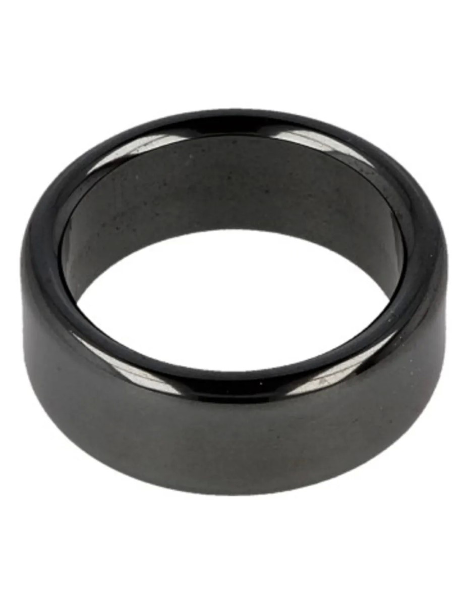Hematiet edelsteen ring plat 8 mm - 17 - Afbeelding 4