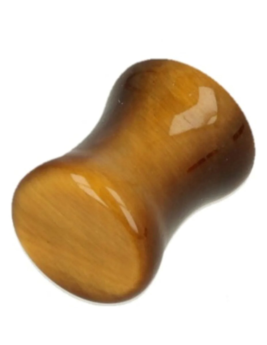 Plug oorpiercing 8 mm Tijgeroog - Afbeelding 2