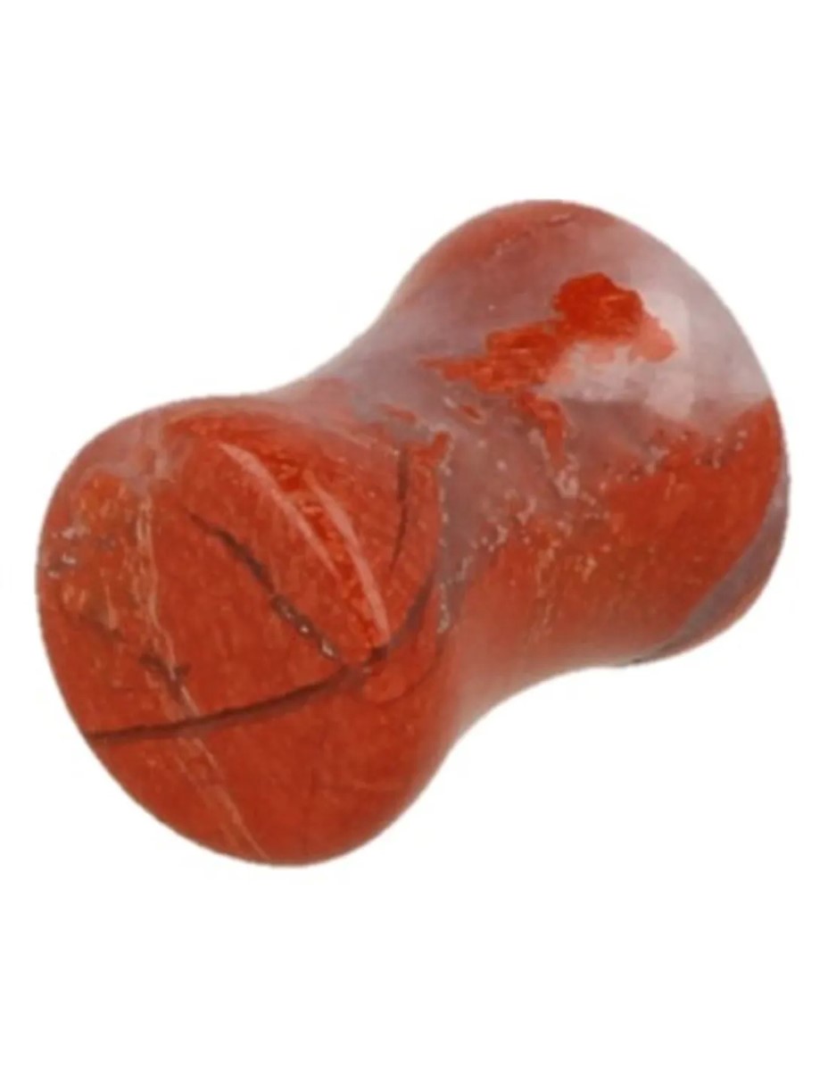 Plug oorpiercing 8 mm Jaspis rood - Afbeelding 5